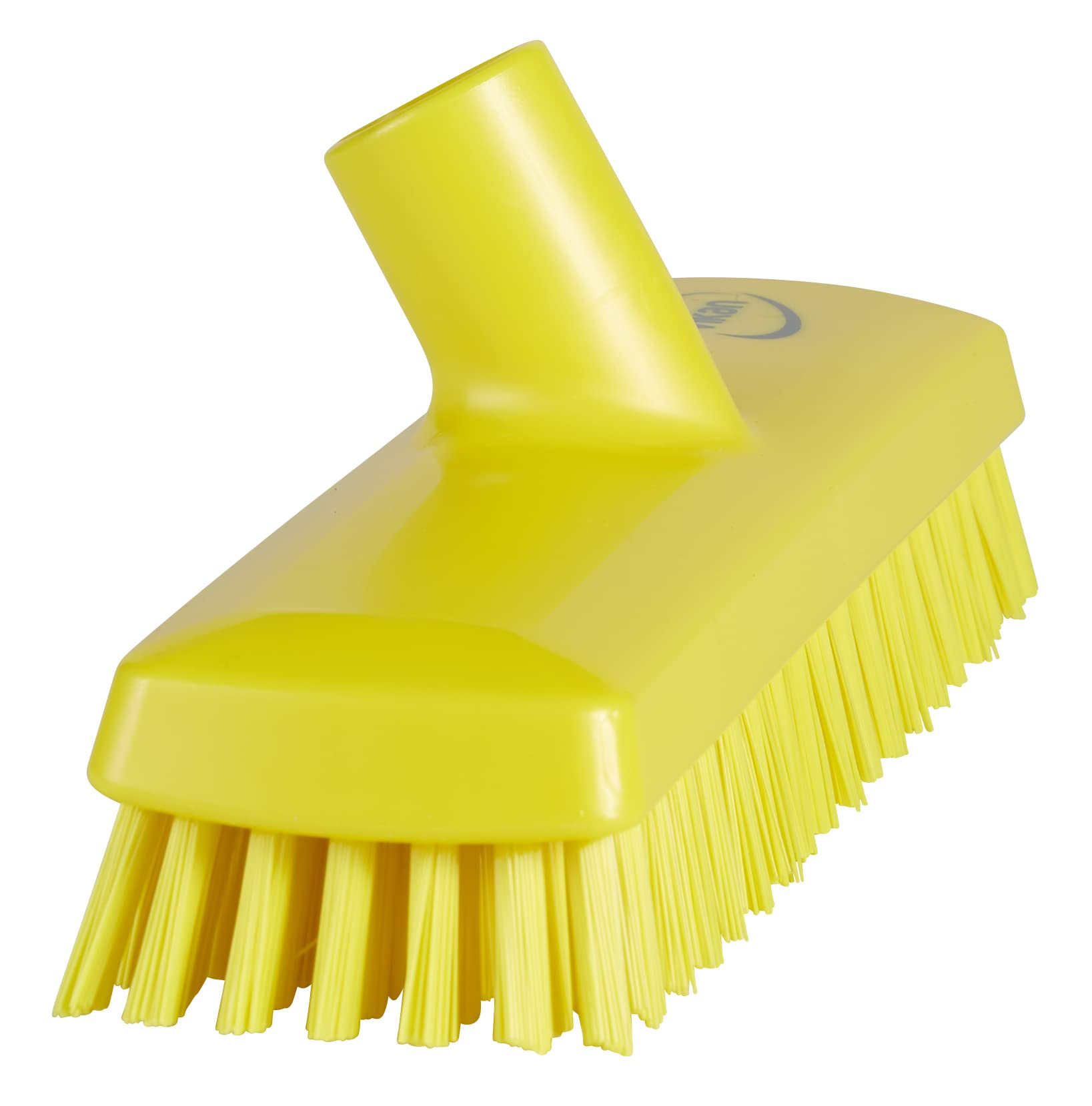 Vikan 70416 Stiff Bristle Deck Scrub, 10-3/4" Polyester, Yellow - Image 2