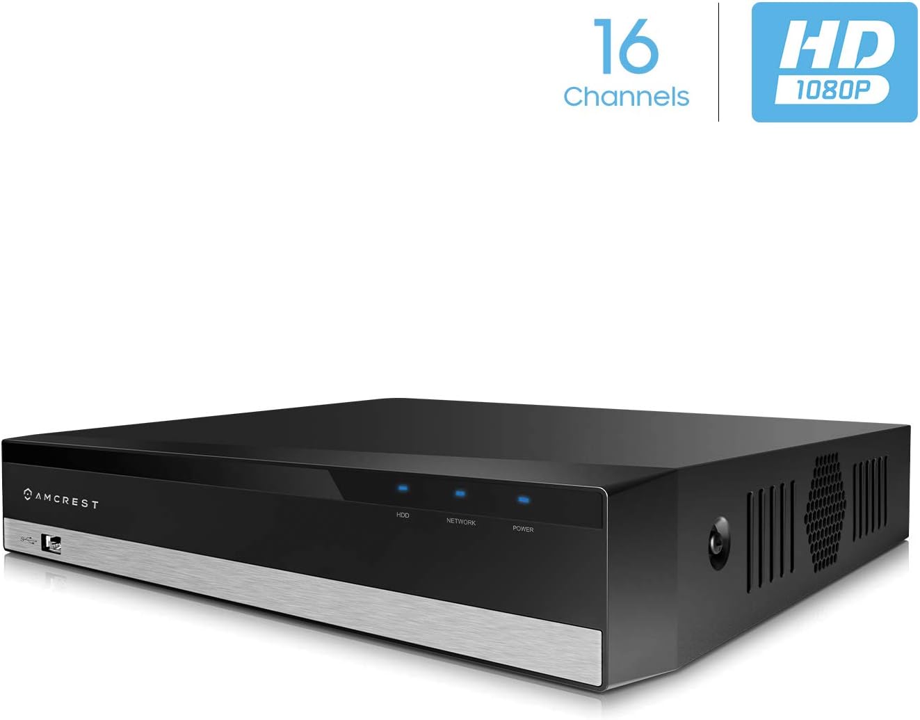 ProHD 1080P 16CH Video Security DVR Digital Recorder, 16-Channel 1080P, Supports 960H/HDCVI/HDTVI/AHD/Amcrest IP, HDD & Cameras NOT Included, Remote Smartphone Access (AMDV108116-H5)