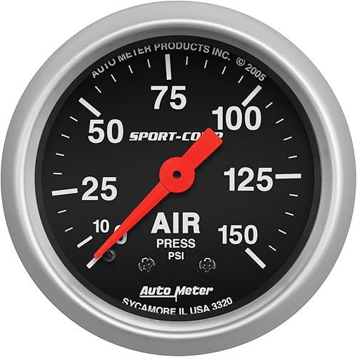 Auto Meter 3320 Sport-Comp Medidor de presión de aire mecánico