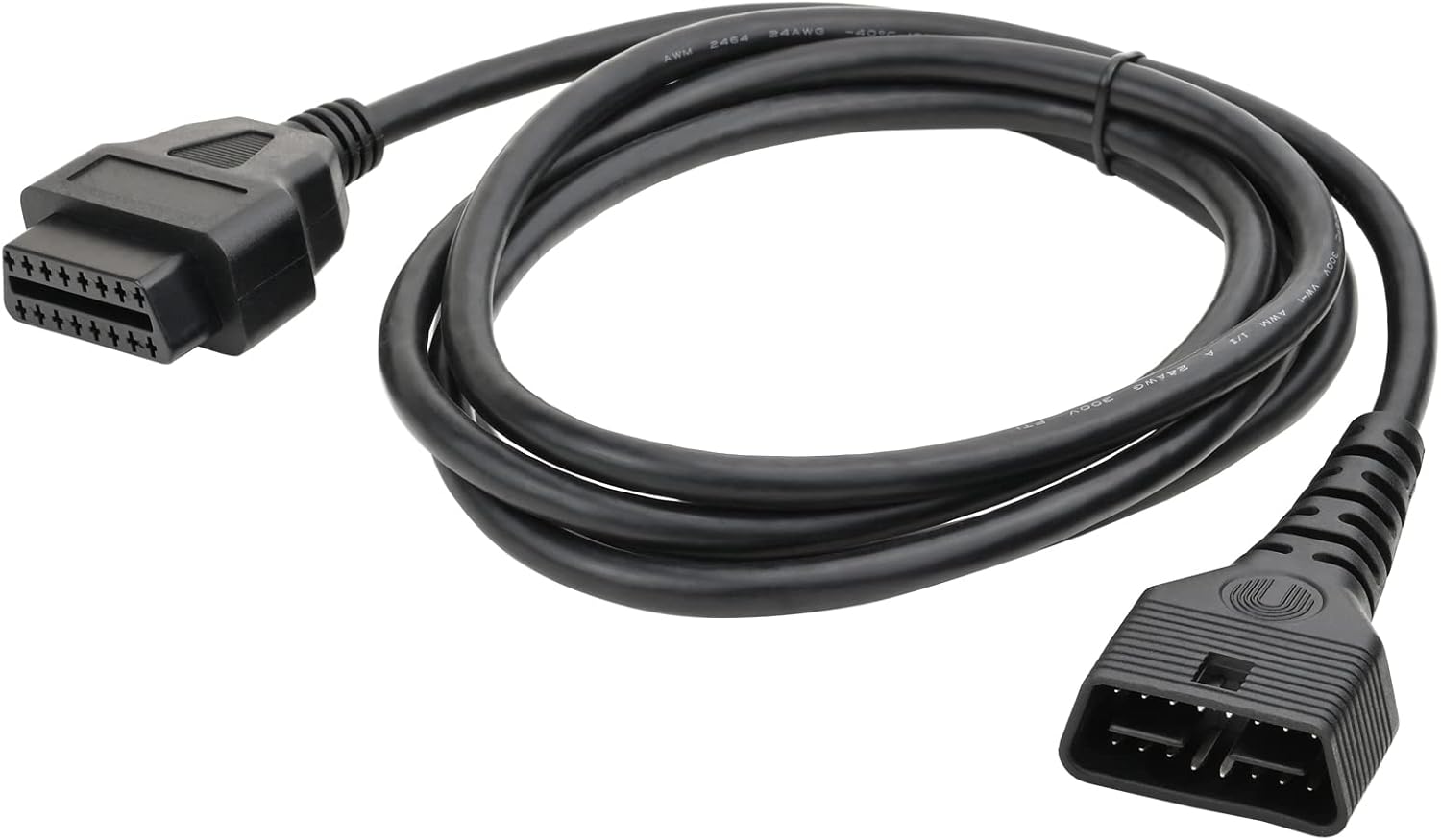 iKKEGOL Full 16 Pin OBD2 OBD II Male to Female Extension Cable Cord Diagnostic Tool Adapter for Auto Car Vehicle Truck 24V All OBD2 Port Plug Connector 24AWG (1M/3.3FT)