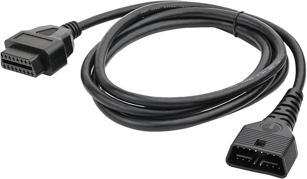 iKKEGOL Full 16 Pin OBD2 OBD II Male to Female Extension Cable Cord Diagnostic Tool Adapter for Auto Car Vehicle Truck 24V All OBD2 Port Plug Connector 24AWG 1M/3.3FT