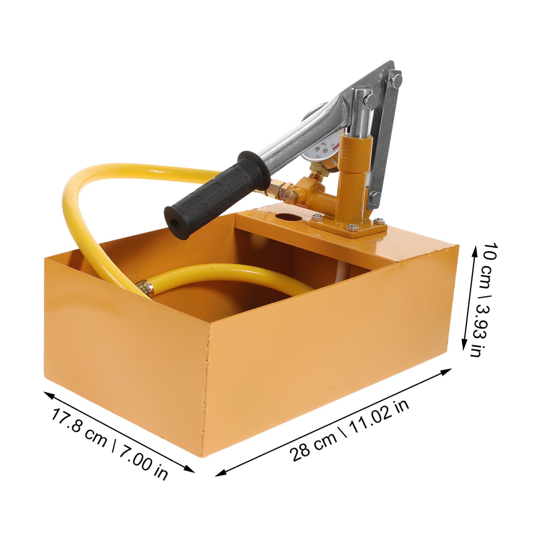 Bomba de Prueba de Presión Manual 25kg de Aluminio Manómetro | Líneas de Gas y Sistemas de Agua, Construcción, Mantenimiento Preventivo, Detección de Fugas, Hidráulica Profesional