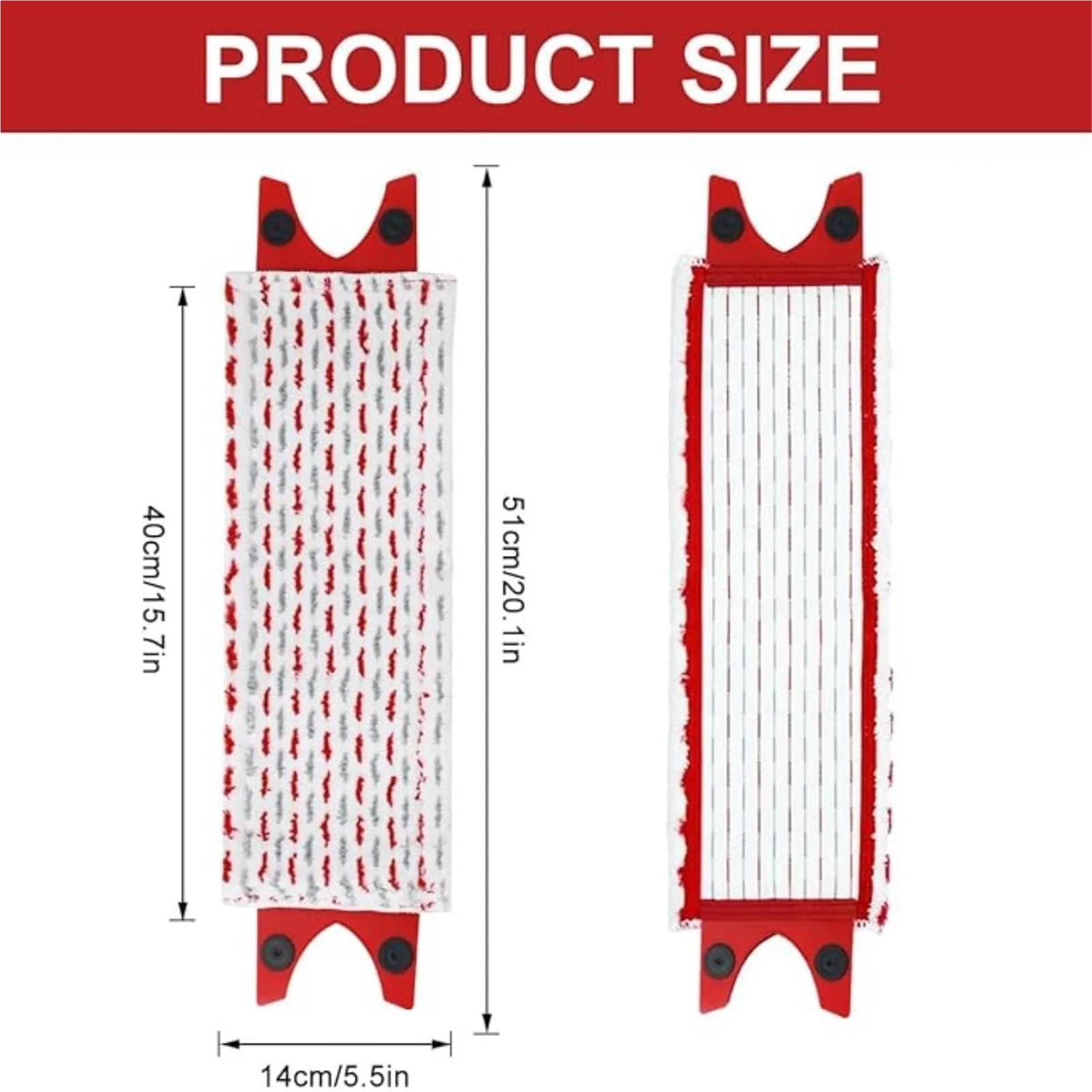 recambios para fregonas Almohadillas de Microfibra en Aerosol for Juego trapeador Piso, reemplazo Cabezales, Lavables y Reutilizables (51 * 14 cm)(6 PCS)