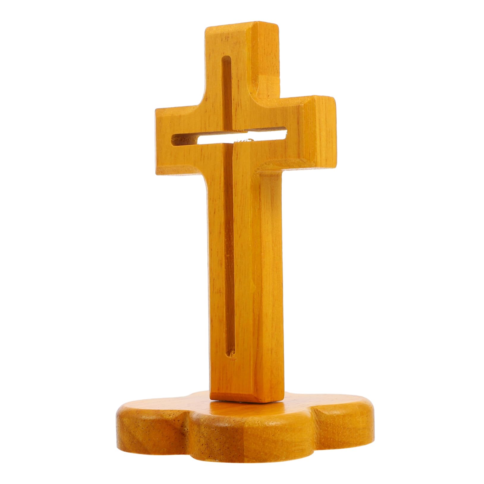 Cruz de madera hecha a mano PRETYZOOM para decoracion religiosa del hogar 8