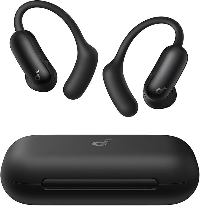 Anker Soundcore AeroFit 2 Pro（Bluetooth 6.1）【オープンイヤー型ワイヤレスイヤホン/インナーイヤー型イヤホン/ 2-in-1 / ながら聴き/自転車 / IP55防塵防水規格 / アプリ翻訳/一方・双方向の翻訳に対応 / 最大34時間再生 / LDAC対応/マルチポイント接続/PSE技術基準適合】ミッドナイトブラック : 家電＆カメラ