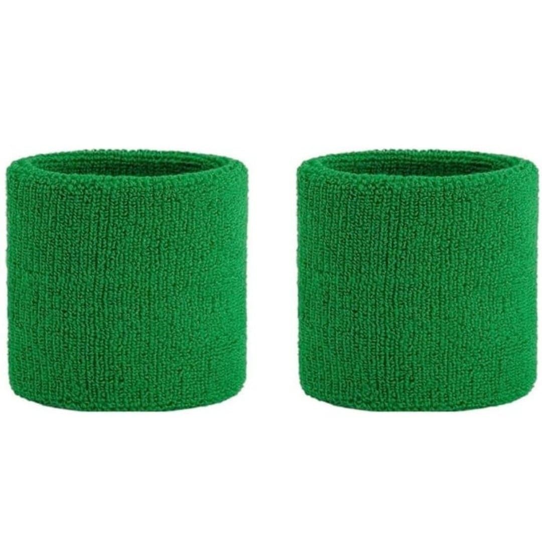 NATANI Traders Athletic Cotton Wristband, Green, Sweat Absorbing Sports Sweatband for Exercise, Running, Basketball (1 Pair)-image-18