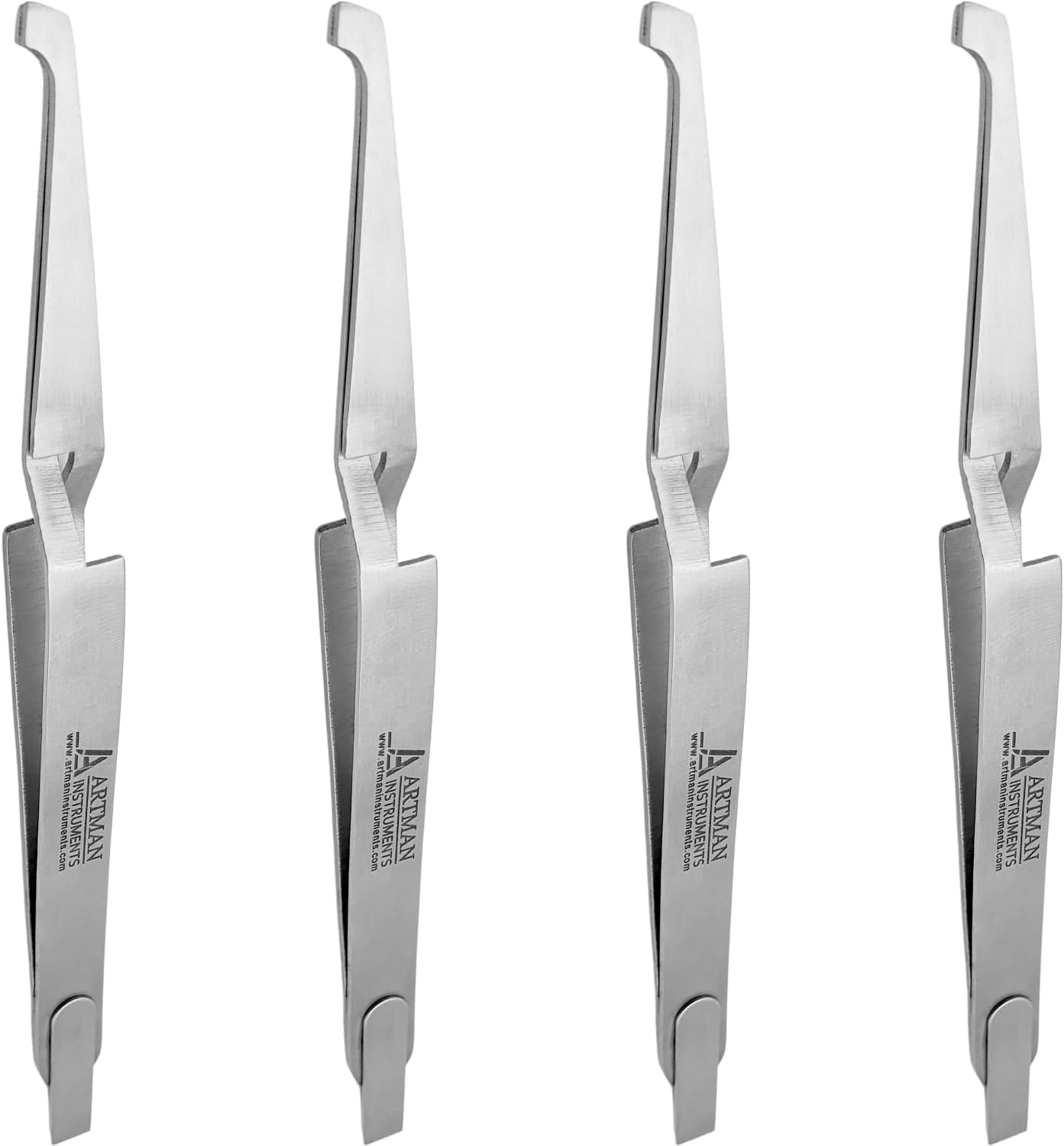 Artman InstrumentsOrthodontic Bracket Placer Tweezers – Self-Holding Bracket Holder Pliers, Stainless Steel, Precision Tool for Orthodontic Procedures, Durable and Autoclavable (Pack of 4)