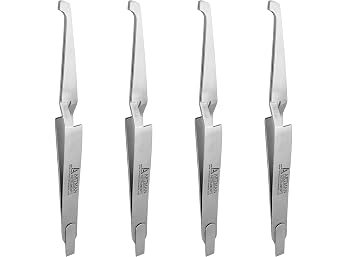 ARTMAN INSTRUMENTS Orthodontic Bracket Placer Tweezers Self-Holding Bracket Holder Pliers, Stainless Steel, Precision Tool for Orthodontic Procedures, Durable and Autoclavable Pack of 4