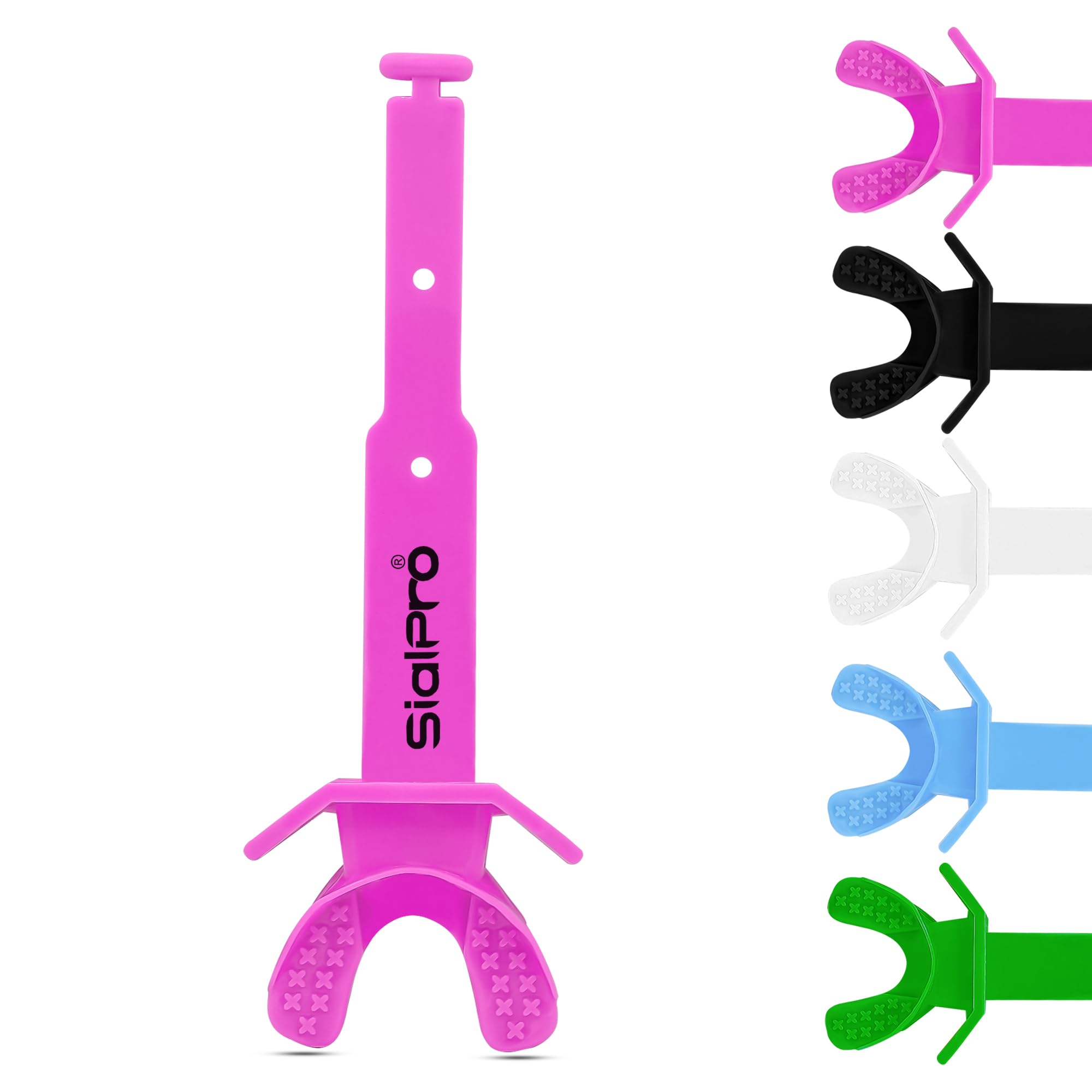 SialPro Youth Football Mouth Guard with Strap for Helmet, Lip Protection Breathable Mouthpiece for Sports Lacrosse MMA Boxing Fits Adult & Junior(Pink