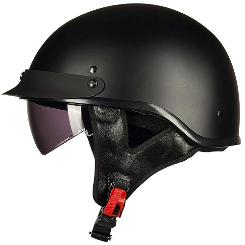 ILM Half Helmet Motorcycle Open Face Sun Visor Quick Release