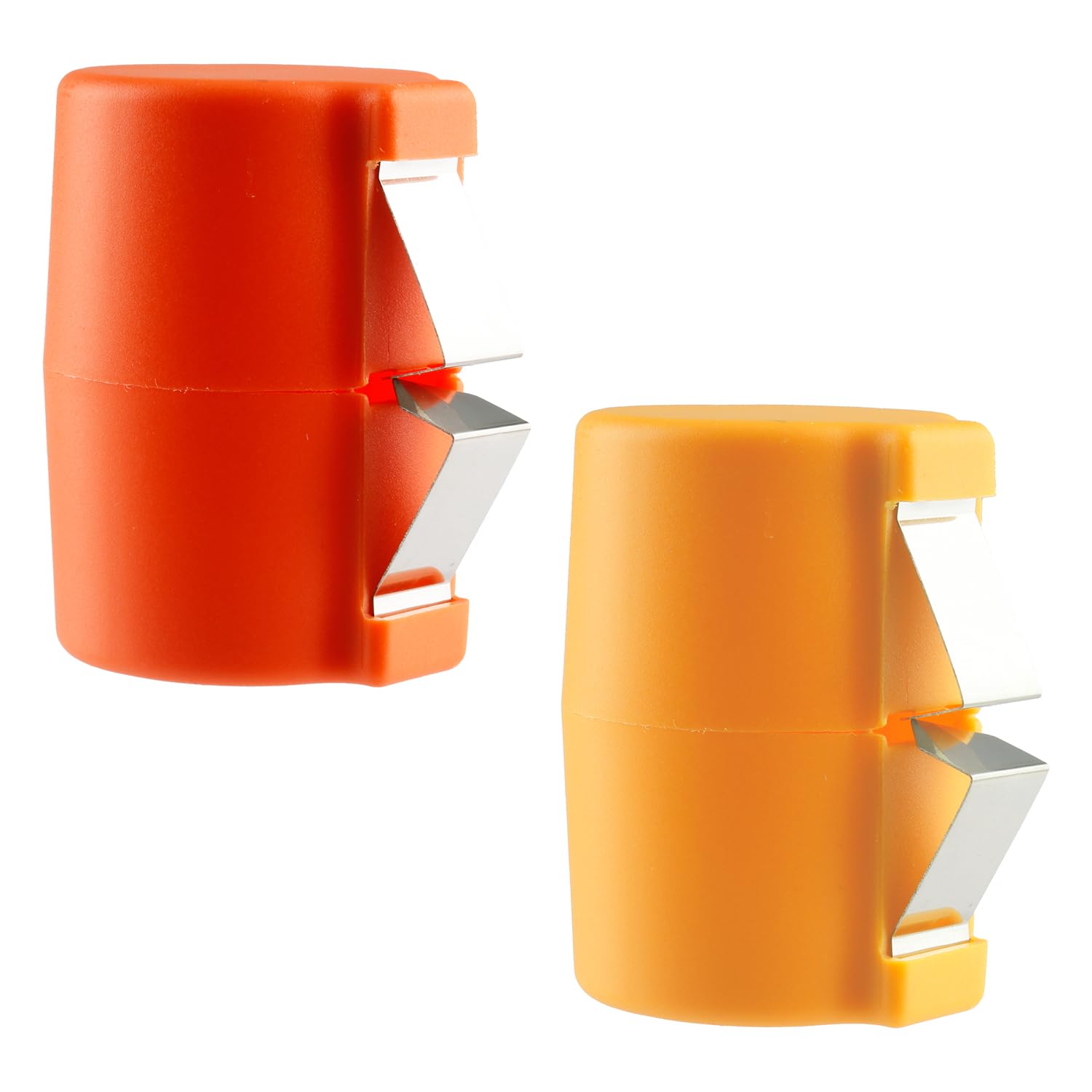 Tabanzhe Egg Cracker Tool 2 Pcs–Handheld Egg Peeler Shell Opener,Easy to Use Eggs Separator Tool for Baking,Scrambled Eggs and Omelets,Portable Kitchen Gadget(Orange and Yellow)