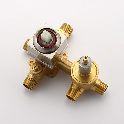 Miniatura 8 de SUMERAIN Sistema de ducha equilibrado de presión de níquel cepillado con boquilla de bañera de cascada, grifo de ducha de bañera