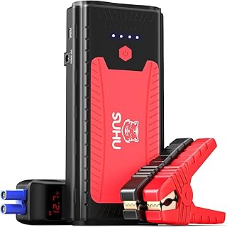 SUHU Car Battery Jump Starter, 1500A Peak Car Booster for Up to 7.0L Gas or 5.5L Diesel Engine, Long Standby 3.0 Quick Cha...