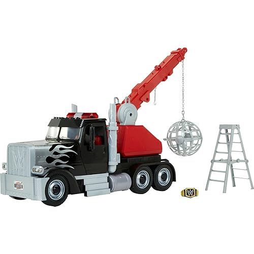Mattel Rampage Rig Wrekkin Vehicle Breakaway Truck with Breakaway Wrekkin Ball, Championship, & Accessories, for 6-Inch Action Figure