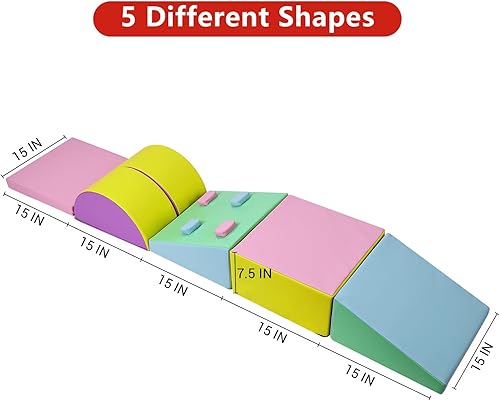 Miniatura 6 de GarveeLife Bloques de escalada de espuma para niños pequeños, juguetes de escalada impermeables para niños pequeños, gimnasio de selva para bebé,