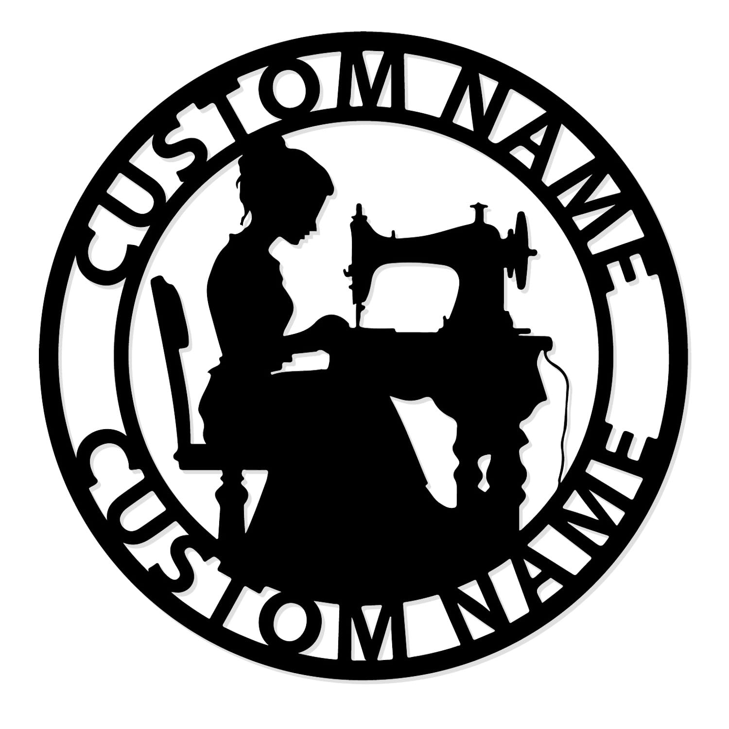 Custom Sewing Machine Metal Sign, Personalized Sewing Room Sign, Custom Name Sign, Sewing Sign, Custom Name Sewing Machine Wall Art Decoration For Room,Metal Wall Art (Style-6)