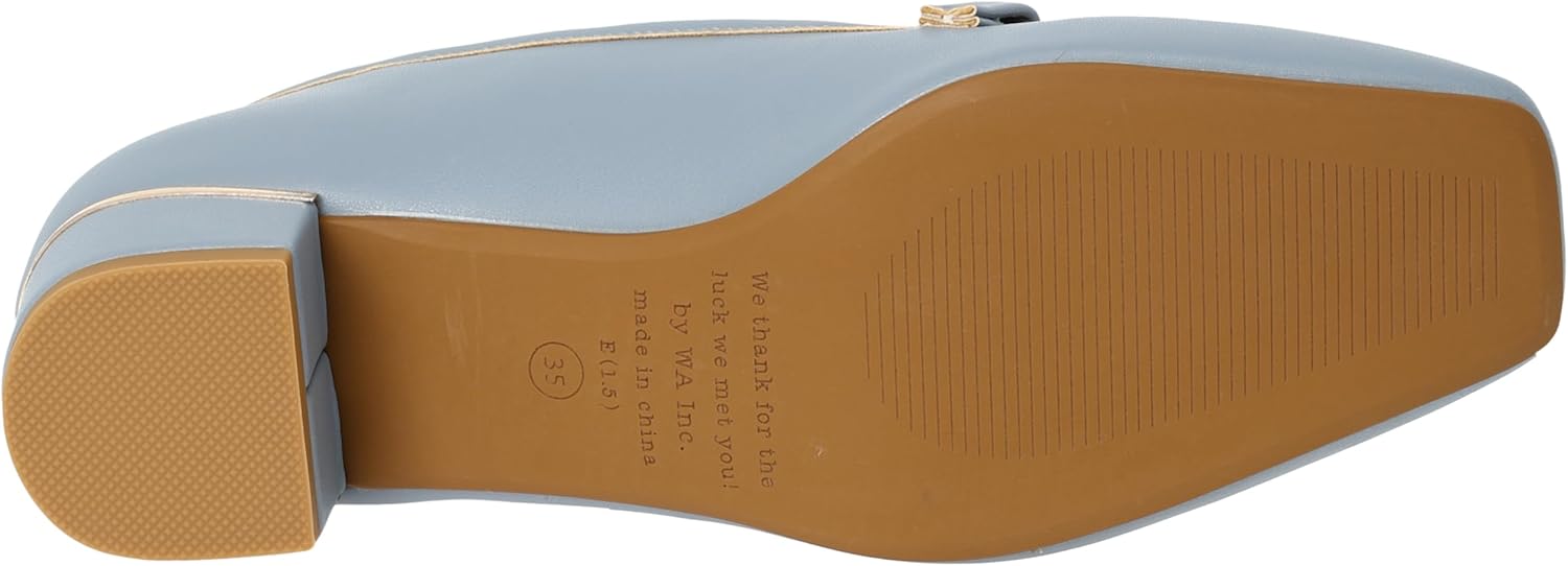 [オリエンタルトラフィック] ローファー レディース スクエアトゥ 低めヒール 大きいサイズ 小さいサイズ 歩きやすい ビット 厚手クッション入り 42301