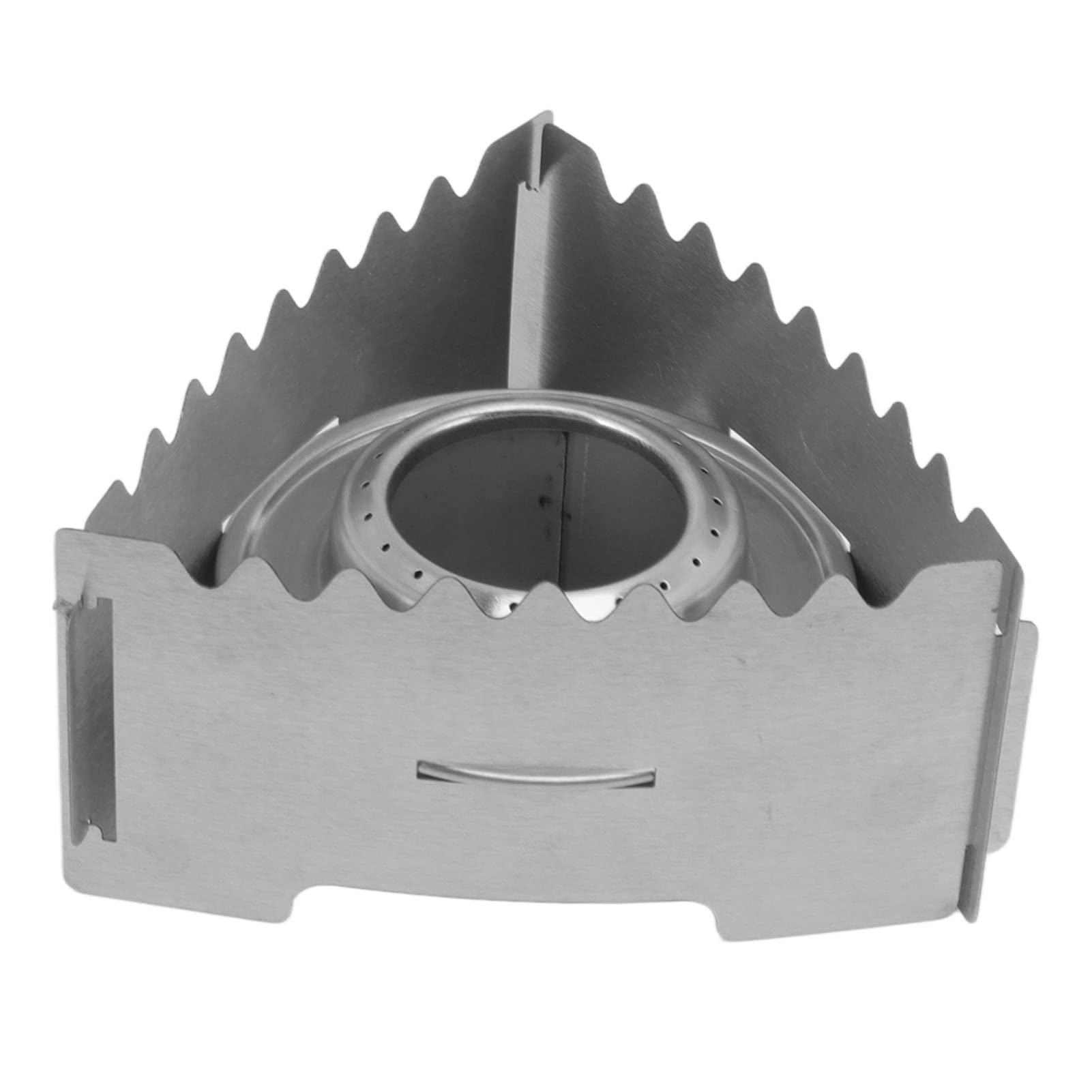 Mini Alcohol Stove for Backpacking Outdoor, Portable Liquid and Solid Alcohol Cooking Stove, Stainless Steel Small Round Stove with Stand for Camping Hiking Backpacking BBQ(B style)