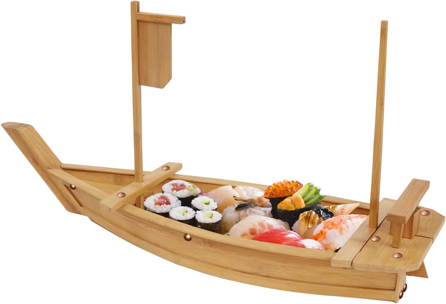 Bandeja de Madera para Sushi Forma de Barco 80 cm