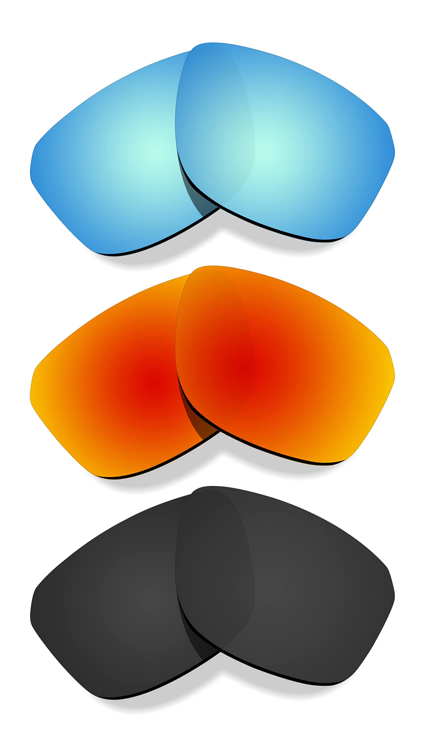 Littlebird4 Premium 1.5mm Polarized Replacement Lenses for Oakley Split Shot OO9416 Sunglasses - MultiOptions (Black+Red+Blue)