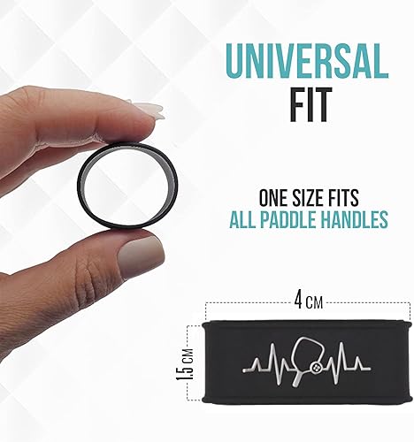 Miniatura 3 de Palms-O-Aces Banda de agarre de paleta de pickleball  asegura la cinta de agarre  Se adapta a todos los mangos de paleta  Bandas de silicona para