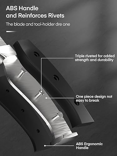Miniatura 6 de D.Perlla - Juego de cuchillos de cocina de 7 piezas con afilador integrado, juego de cuchillos de acero inoxidable de alto carbono con patrón