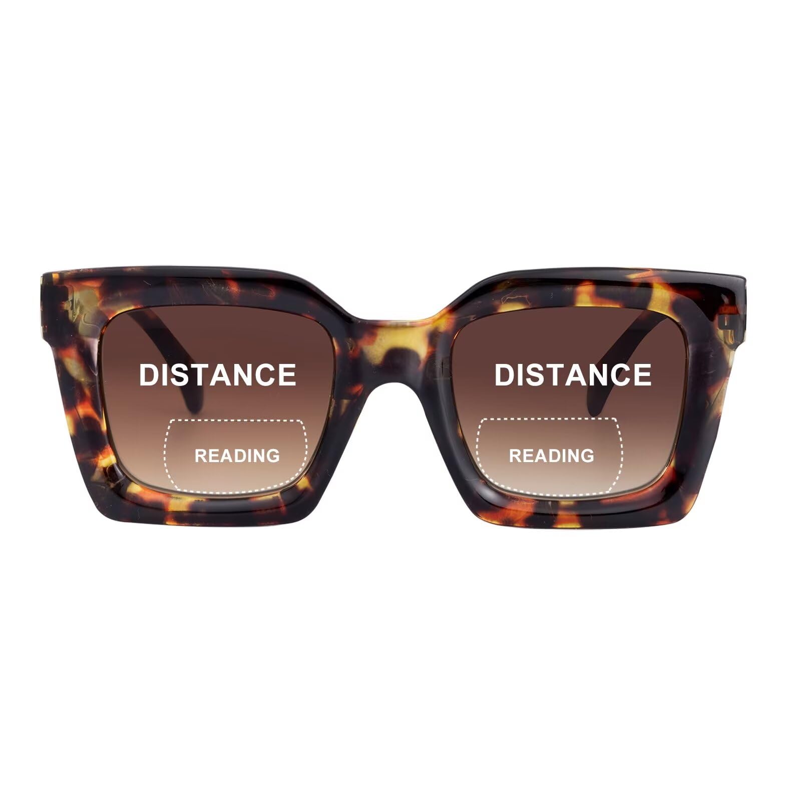 SKYWAY Bifocal Sunglasses for Women Men Classic Retro Reading Sunglasses, Outdoor Sun Reading Glasses With Spring Hinges