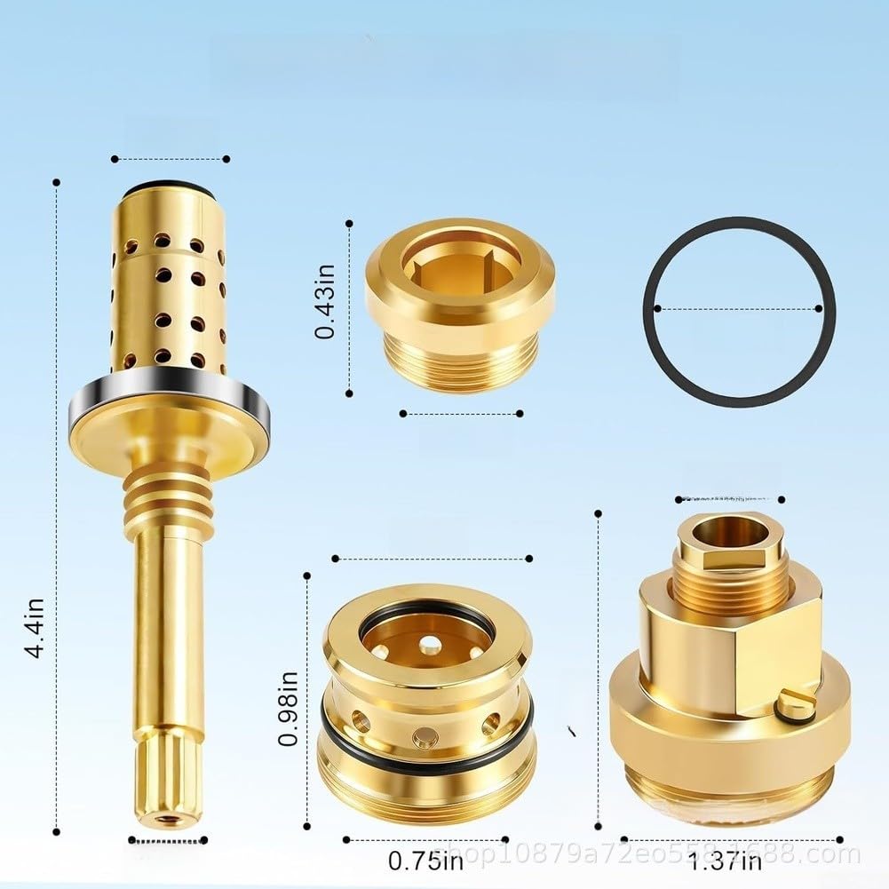 Kit de Reparación de Válvula de para ducha TA4 T12A para latón Macizo con Cartucho y Juntas para Grifo de Bañera Mezclador Termostático de Fugas 15x5x5cm