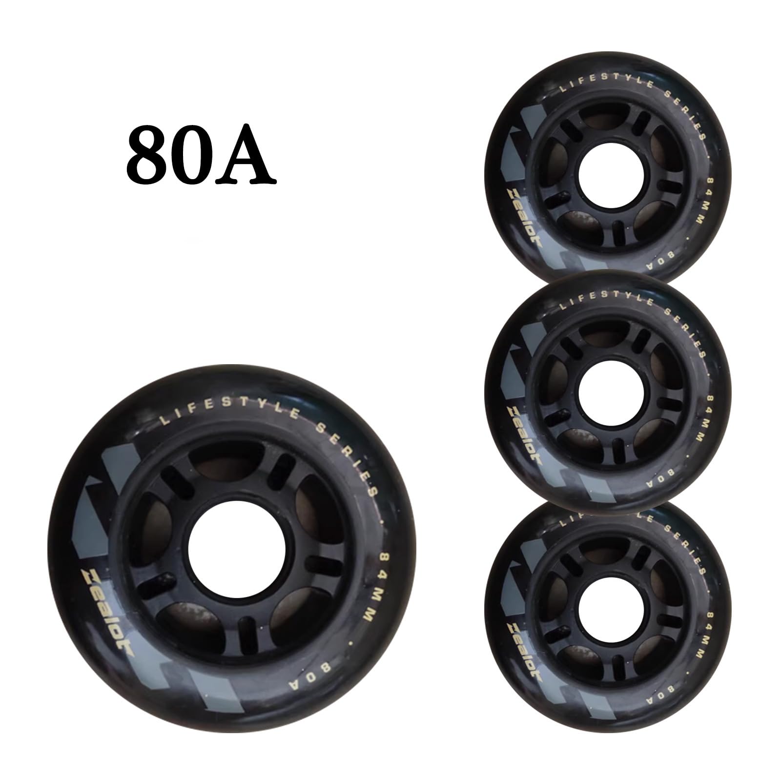 Ruote di ricambio per pattini in linea, 80 A, 84 mm, adatte per ruote di ricambio per pattini a rotelle, per interni ed esterni