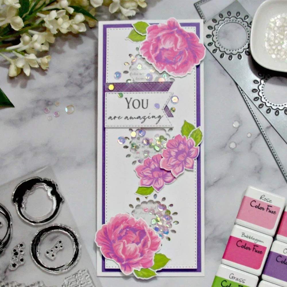 2 Fustelle Rettangolari Per Biglietti Fai Da Te - Ideali Per Scrapbooking E F 498343