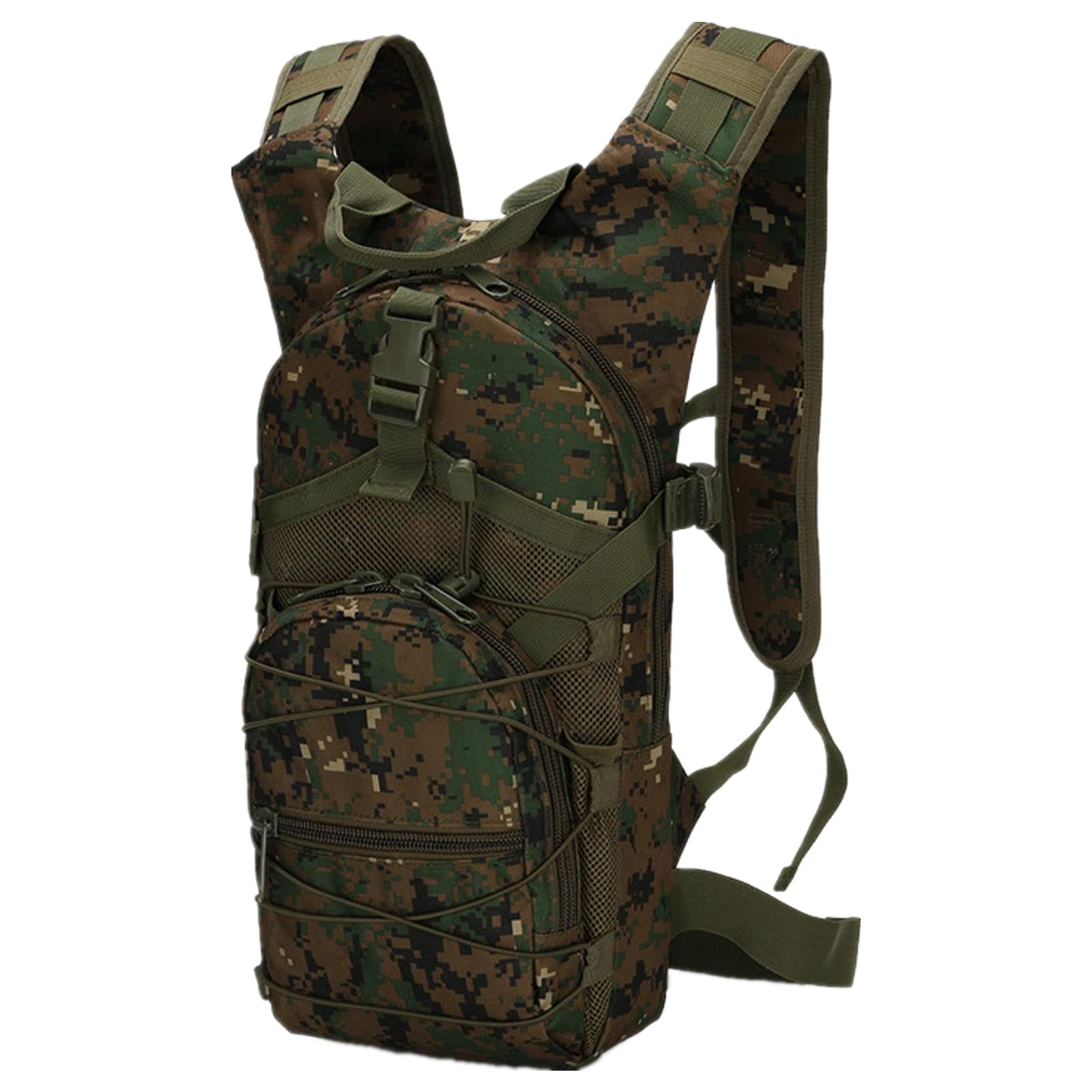 Militärischer taktischer Rucksack, 15 l Outdoor Reise MOLLE Armee Tagesrucksack für Klettern, Trekking, Wandern, Laufen, Radfahren, Sport