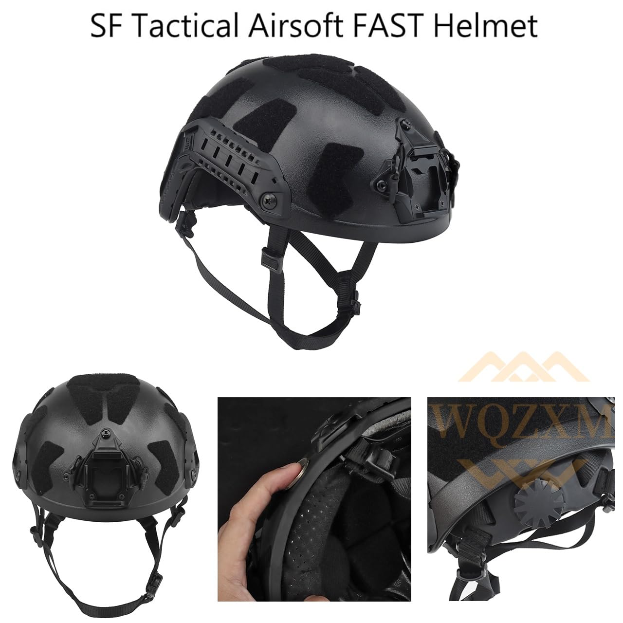 Zestaw Szybkich Hełmów Airsoftowych, Hełm SF Ultra High Cut Tac Z Taktycznym Zestawem Słuchawkowym Bez Hałasu I Taktycznymi Goglami Dzielonymi Na Dwa Tryby, Dla Obwodu Głowy 54-62 Cm(CP)