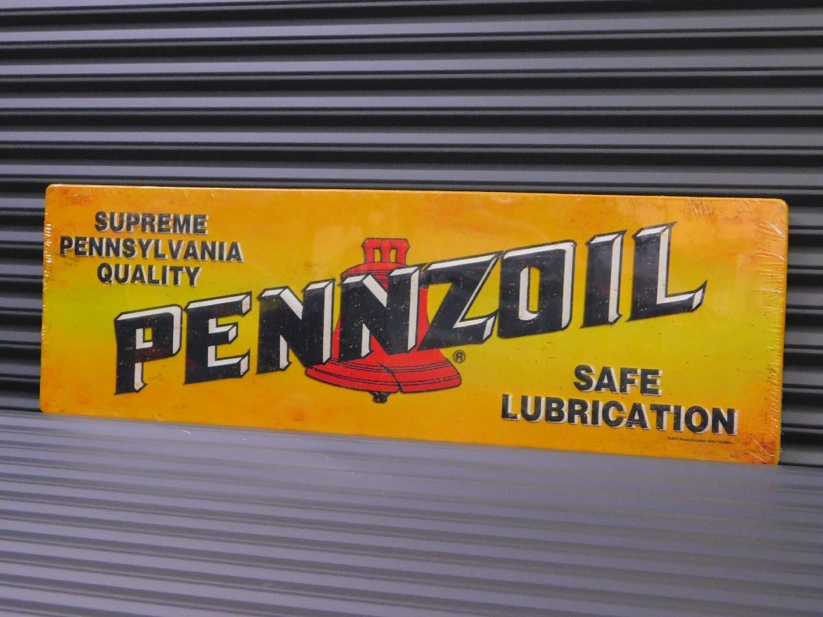 Amazon.co.jp: 350 PENNZOIL ペンズオイル エンボスメタルサイン／横長