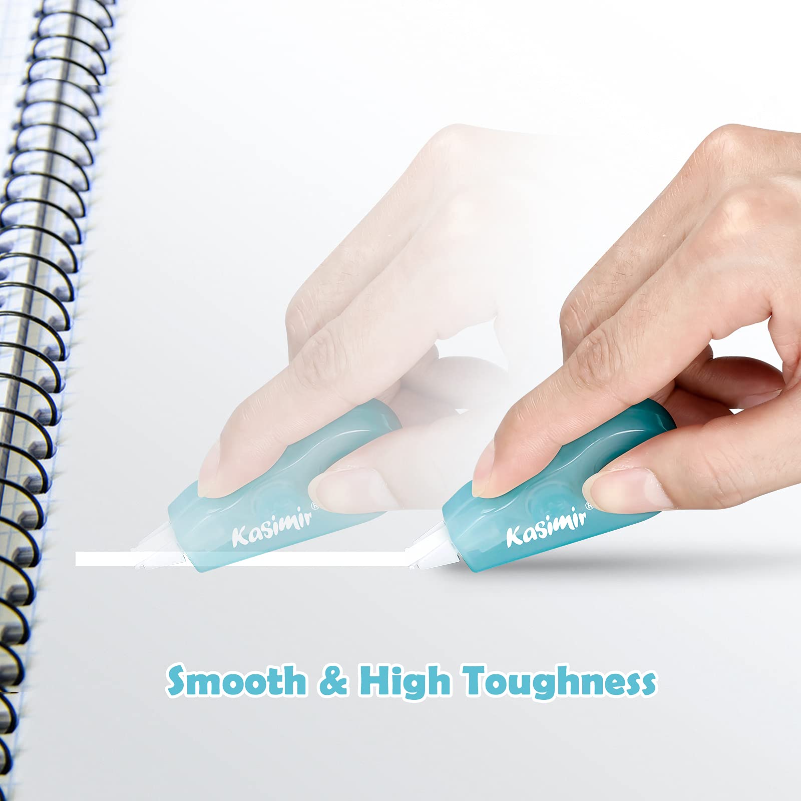 Nastro Correttivo Mini 12 Pezzi - 4m X 5mm, Per Scuola E Ufficio, 3 Colori (Verde, Blu, Arancione) - Foto 3