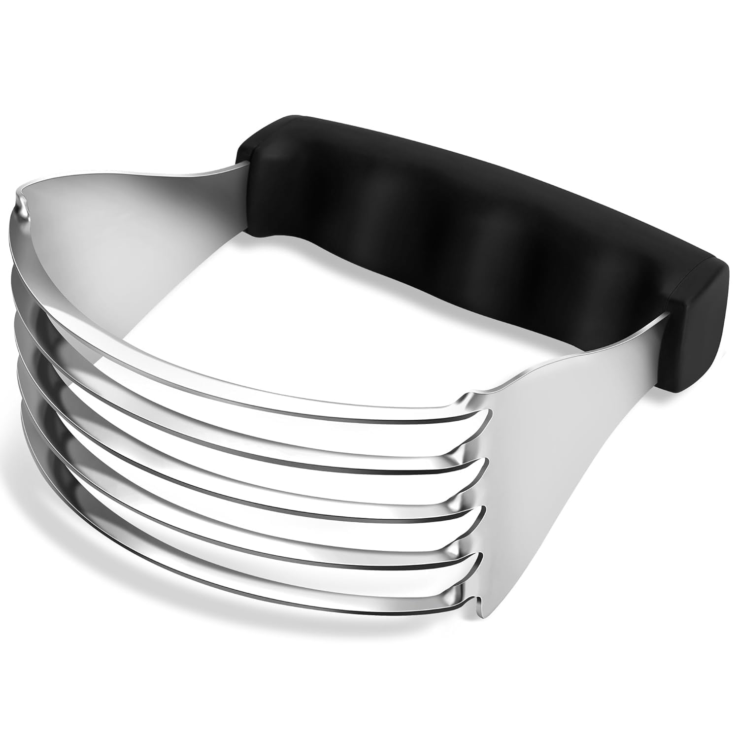 Pastry Blender with Stainless Steel Blades, 5-Blade Dough Cutter, Dishwasher Safe, for Mashed Potatoes, Guacamole-image-17