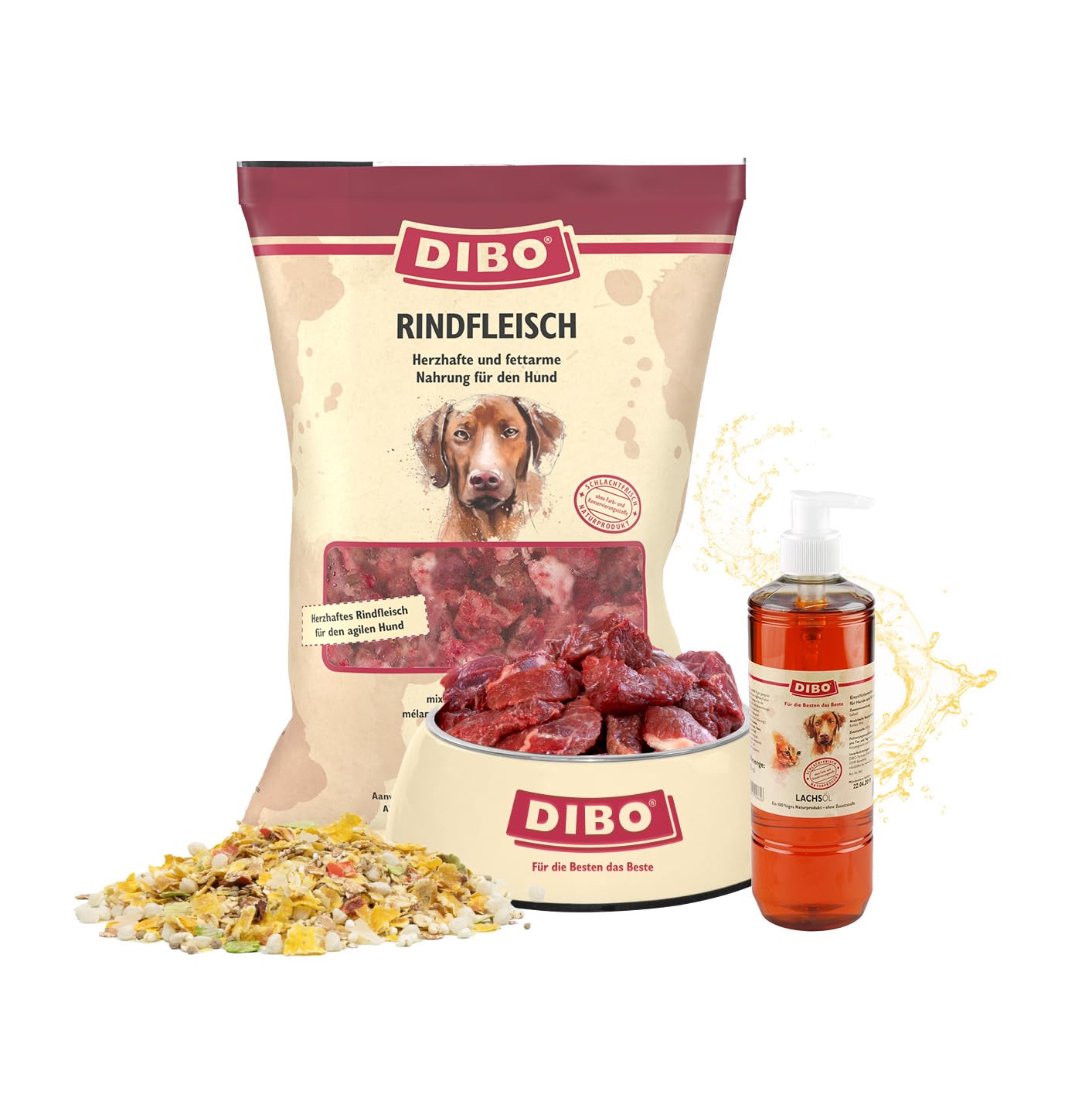 Spezial-Flocken-Mix, 15kg-Sack, Nahrungsergänzung als gesunde, natürliche Ernährung für Hunde von DIBO, Hundefutter, Barf, B.A.R.F.