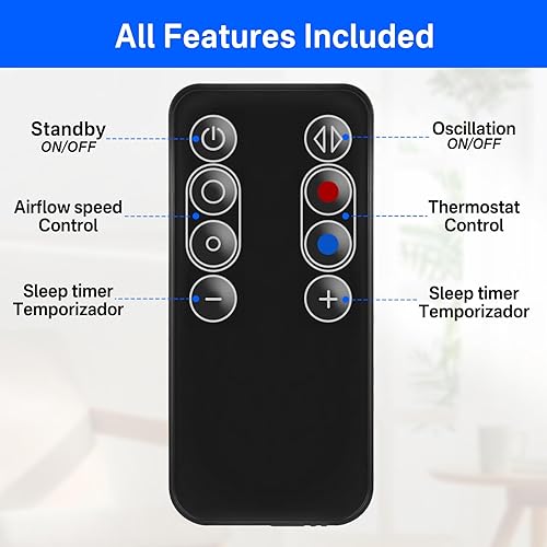 Miniatura 5 de notiela Control remoto compatible con Dyson AM04 AM05 AM06 AM07 AM08 Ventilador remoto con batería para control remoto Dyson Reemplazo