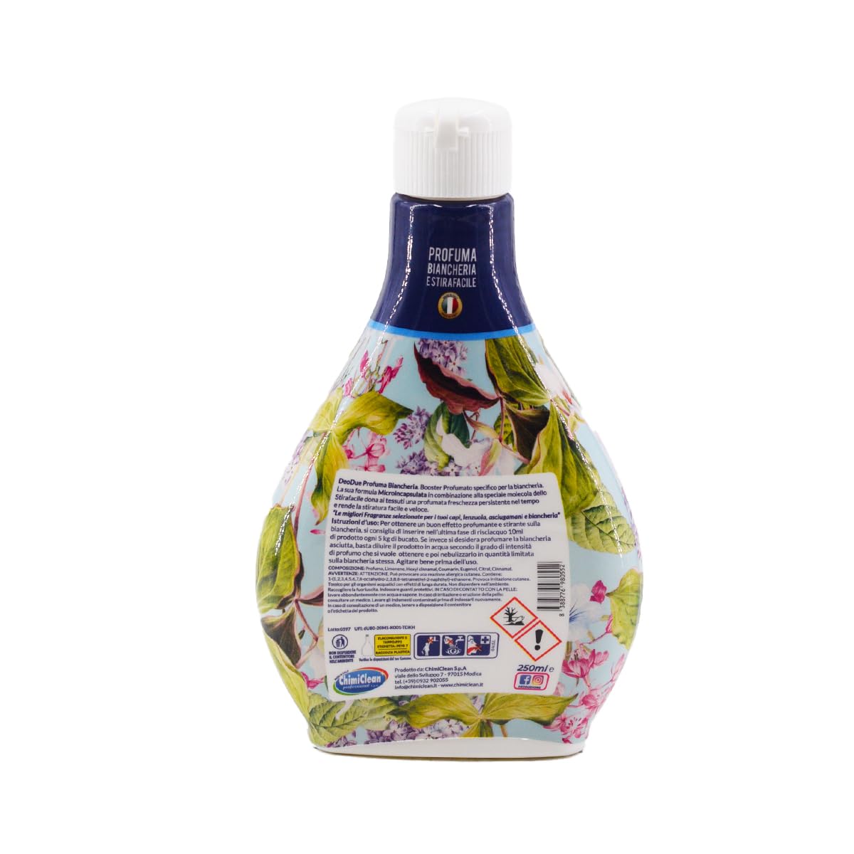 Deo Due Profumatore Biancheria Giardino Blu - Las mejores fragancias para tu ropa, ropa de cama, toallas y ropa de cama de 250 ml + llavero Beni Culinari gratuito