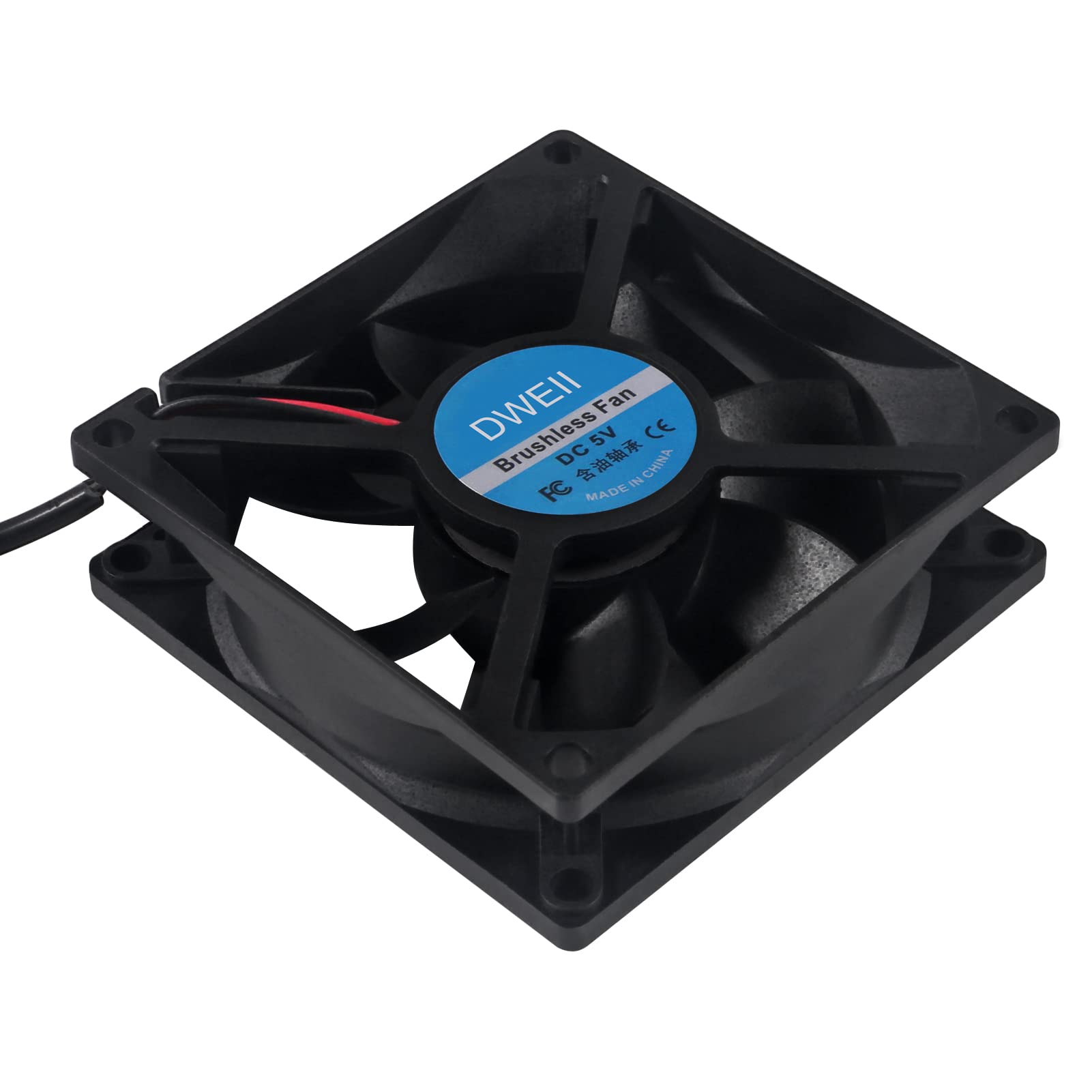 4 Stück 80 mm USB-Lüfter 5 V bürstenlos 8025 80 x 25 mm für Kühlung DIY PC Computer Gehäuse 3D Drucker CPU Kühler Heizkörper