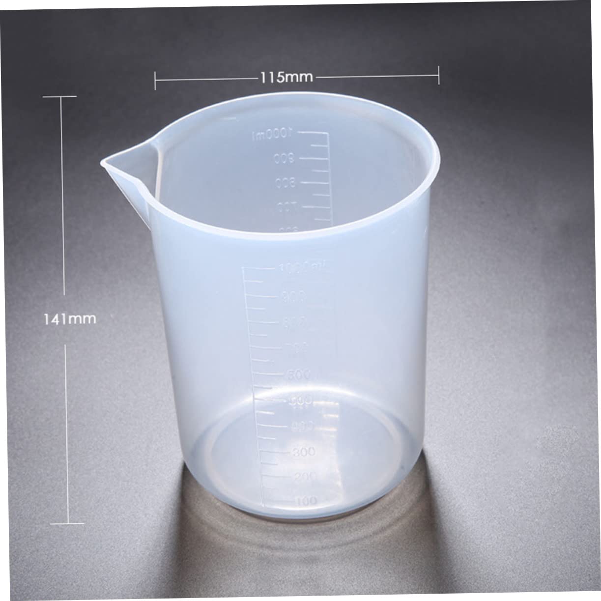 KICHOUSE 5pcs Graduated Beaker Lab Beaker Cup Clear Measuring Measuring Cup Large Measuring Cup Clear Measuring Scale Cups Beakers Beaker for Lab Measuring Jug White re-usable
