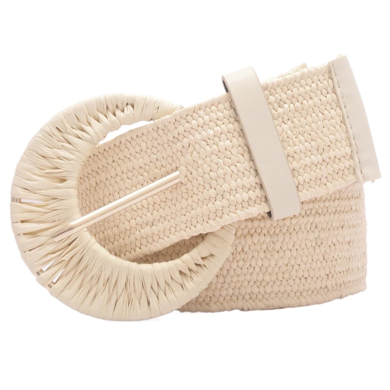 Ceinture Femme Ceinture tressée en paille for femme tissée PP d'été Style plage large élastique for robe Jupe décorative