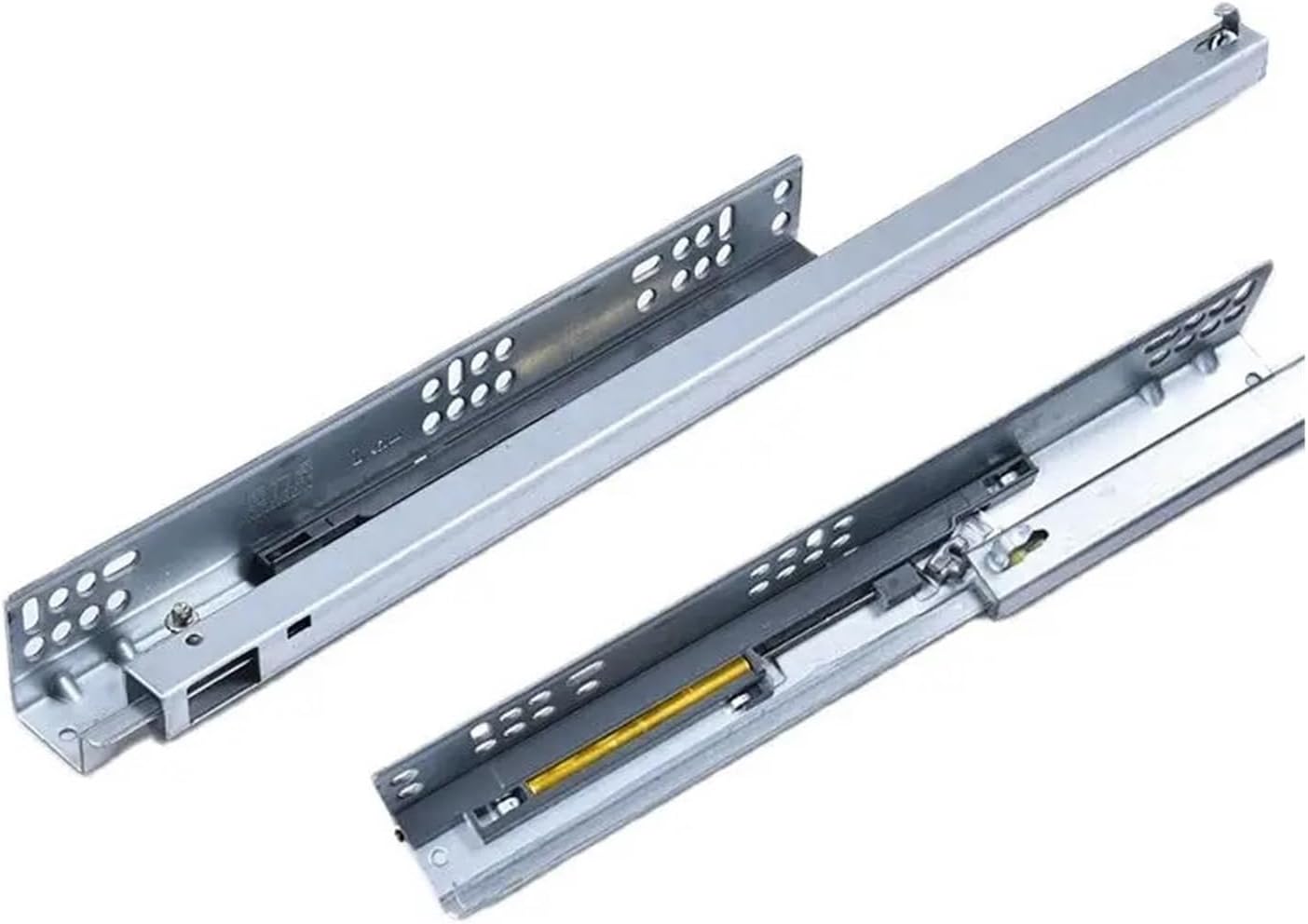 The Three Section Support Hidden Guide Track Damping Two Bottom Drawer Slide Rail(Three-Section Slide,20inches 50cm)