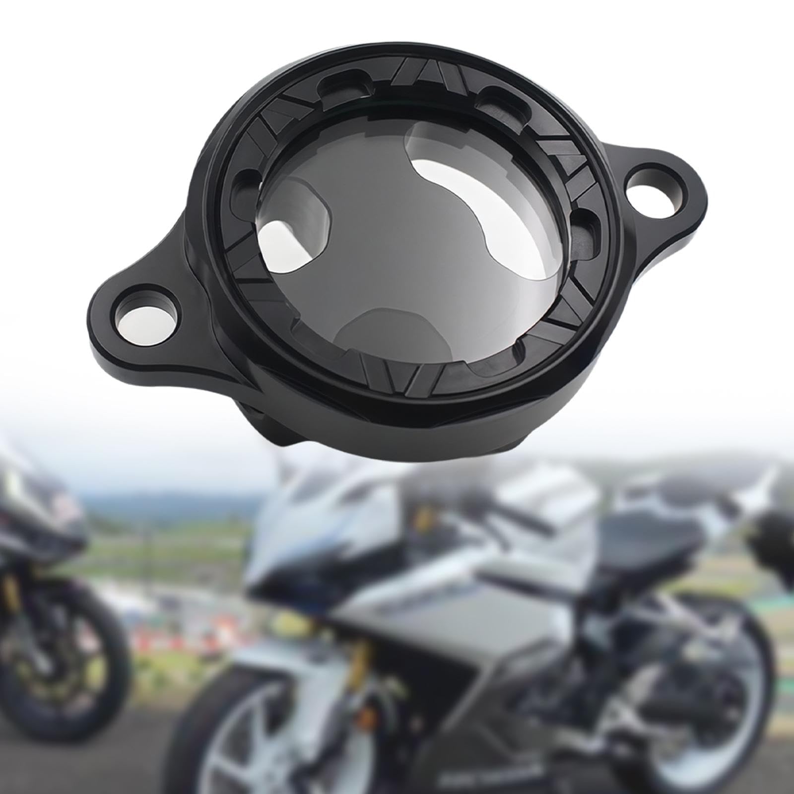 Motorrad Ölfilter Abdeckkappe Zubehör Hochleistungs-Aluminiumlegierung für TRX450R 450er Cbf450R Professional, Schwarz