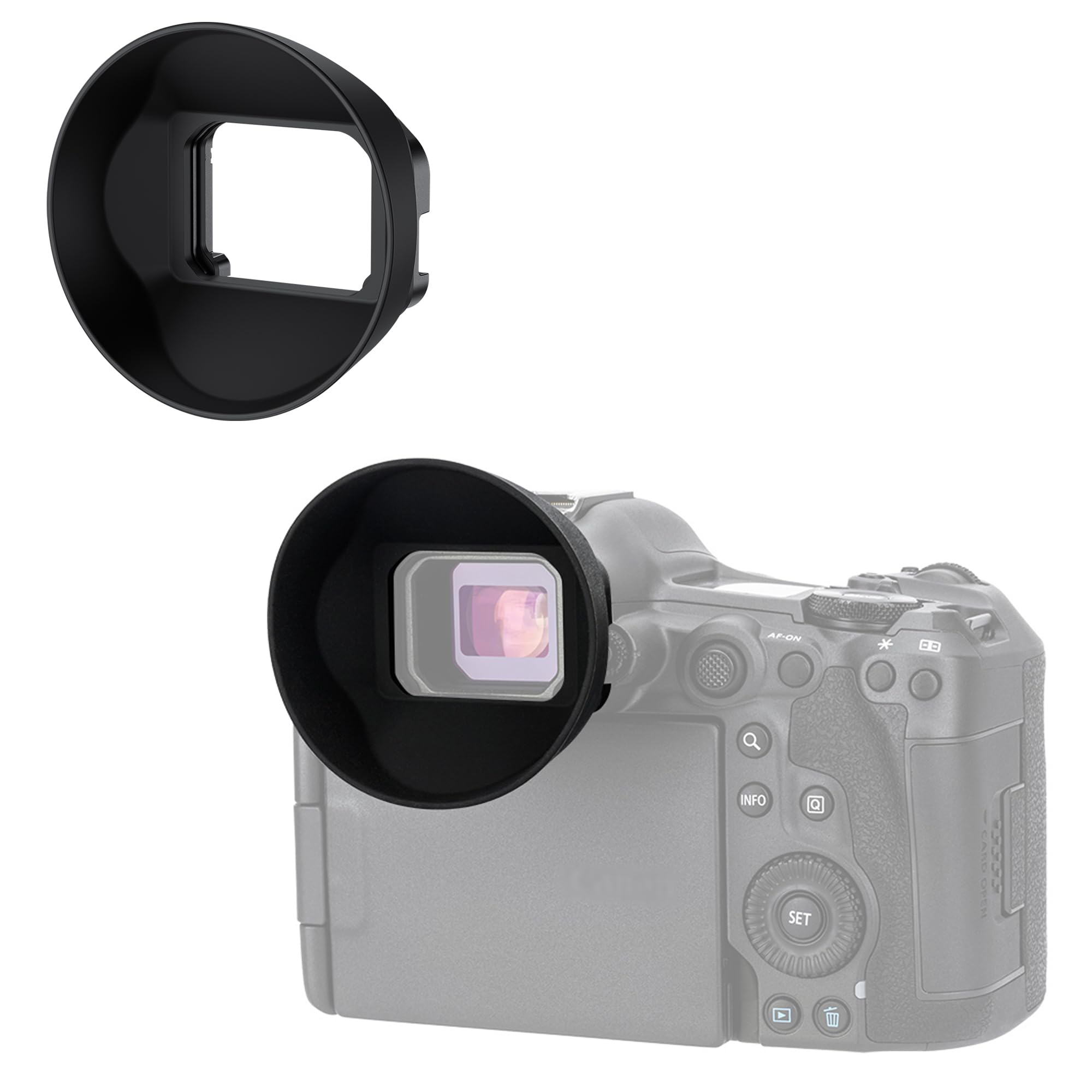 JJC Eyecup Eye Cup Eyepiece for Canon EOS R5 Mark II Mirrorless Camera, Extended Eyecup Viewfinder Cover for Canon R5 Mark II, Soft Silicone Material, Increased Depth Better for Viewfinder Protection