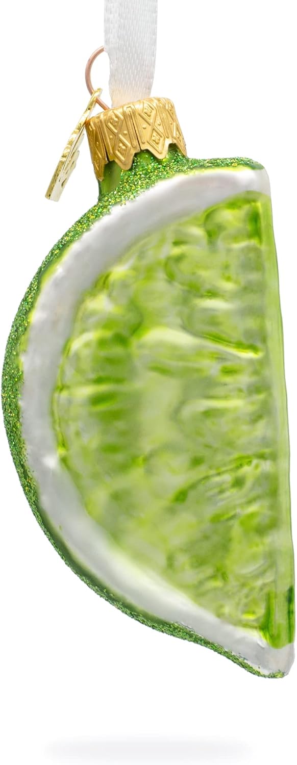 Lime Slice Glass Christmas Ornament - Image 5