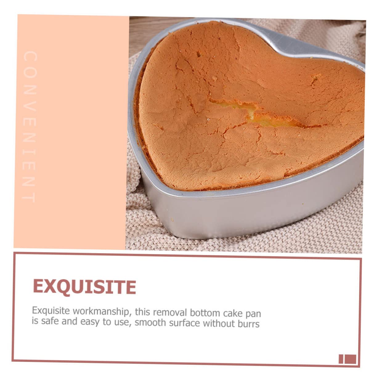 LABRIMP Moules à Gâteau Réutilisables et Faciles à Nettoyer en Alliage D'aluminium Forme Cœur 2 Pièces pour Pâtisserie et Bricolage