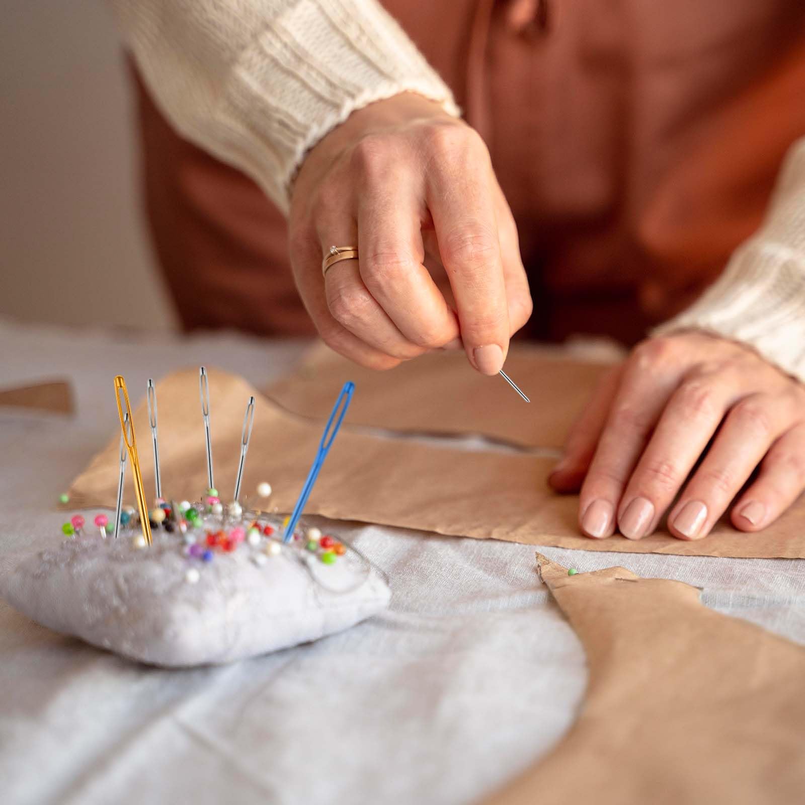 6 Stück Wollnadel Set Zum Vernähen - Stopfnadeln Mit Großem Öhr Für Dicke Wolle