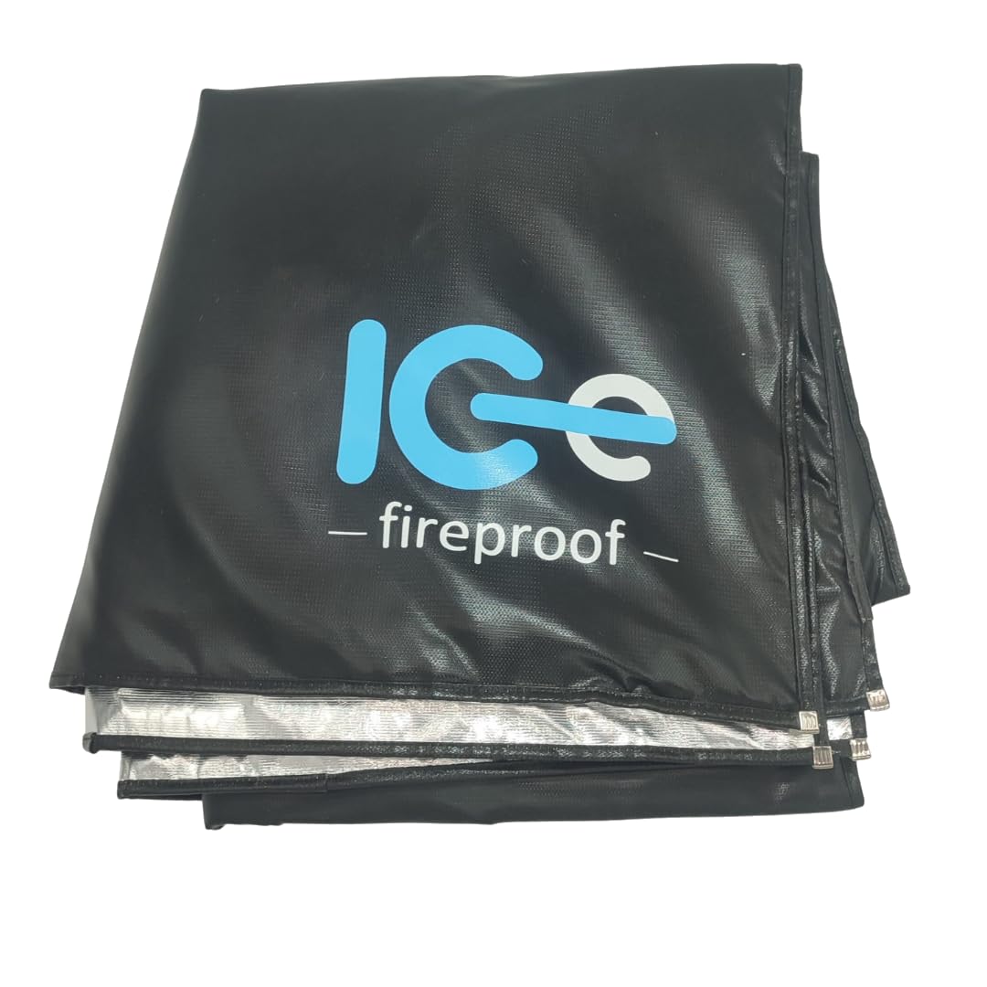 Coperta ignifuga ICe di sicurezza antincendio ad alta resistenza per batterie al litio. Test di resistenza antincendio certificato ATS E. Technology.