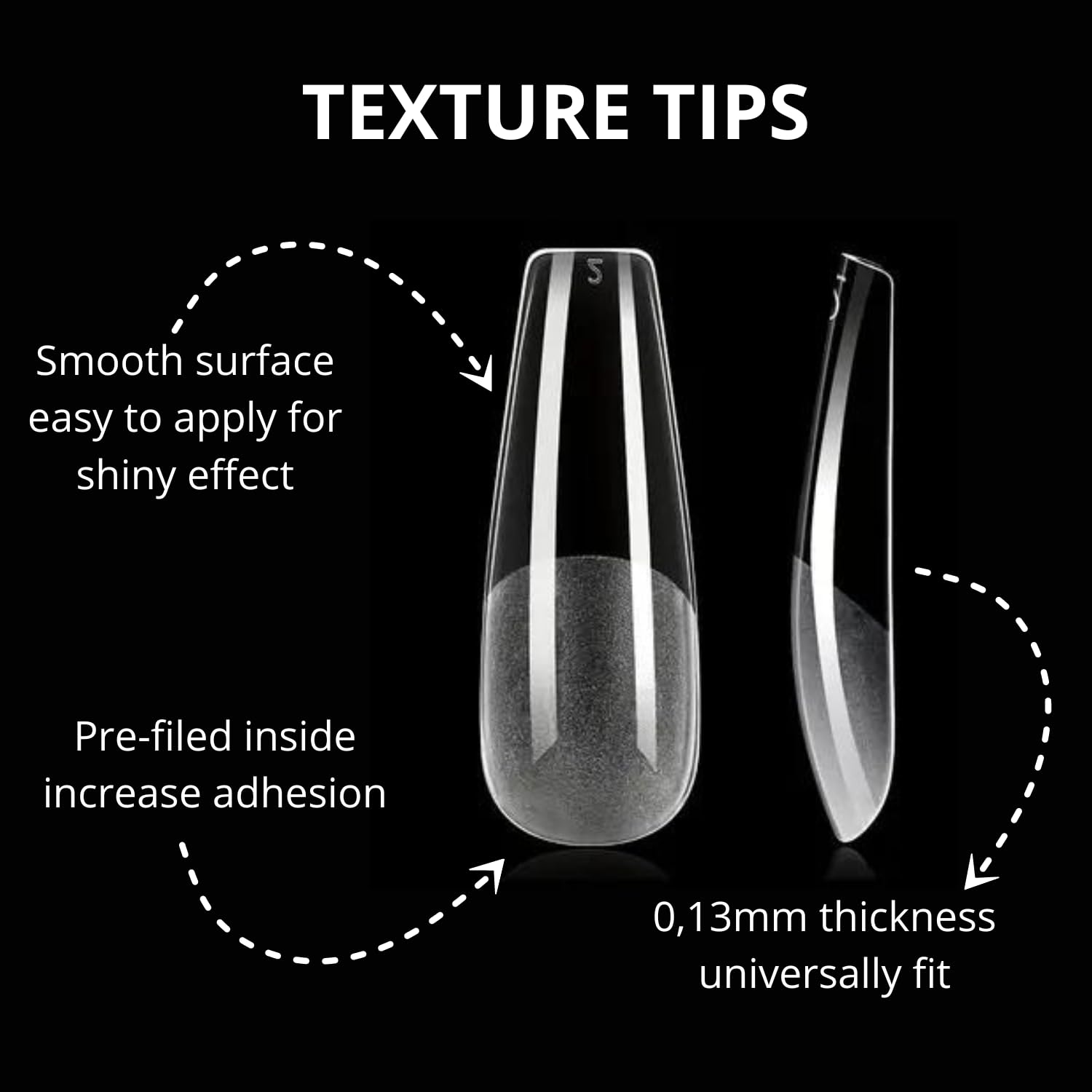 120 sztuk Tipsy Flexible Elastyczne Ultra Cienkie Flex Coffin Balerina Clear Bezbarwne Nail Tips do przedłużania paznokci