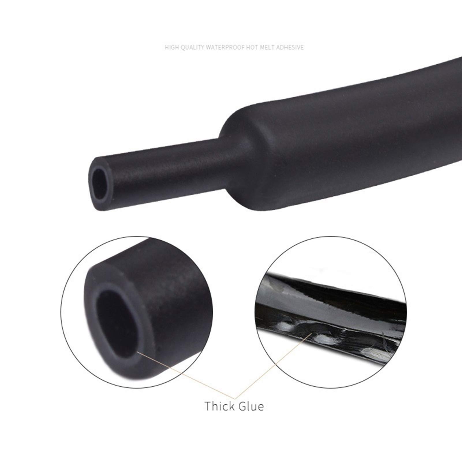 Tubo Protezione Cavi UL Cavo Termoretraibile Nero 5/8" (16mm) - 50 Piedi, Poliolefina 2:1 - Per Elettricisti Tubo Flessibile Scarico - Foto 13